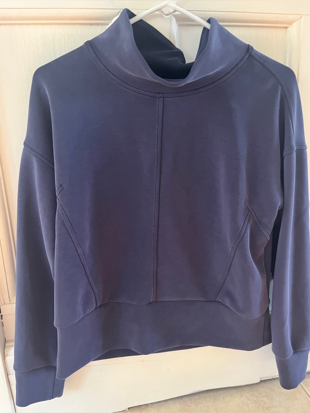 Bailey 44 Navy Blue Mock Neck Soft Knit Modal Sweatshirt XS
